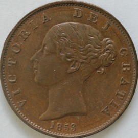 HALFPENCE 1853  VICTORIA  GEF