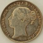 SHILLINGS 1867  VICTORIA DIE NO 26 RARE EF