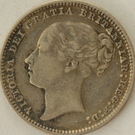 SHILLINGS 1878  VICTORIA DIE NUMBER 46 VF