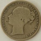 SHILLINGS 1881  VICTORIA SHORT LINE SCARCE F