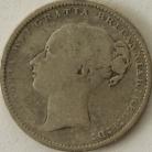 SHILLINGS 1884  VICTORIA SHORT LINE VERY SCARCE GF