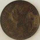 HALFPENCE 1880  VICTORIA SCARCE GEF