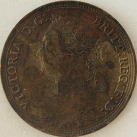 HALFPENCE 1880  VICTORIA SCARCE  GEF