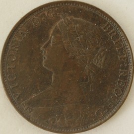 HALFPENCE 1861  VICTORIA 4 BERRIES NO LCW NEF