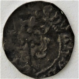 EDWARD IV 1461 -1470 EDWARD IV PENNY. 1st Reign. Light coinage. YORK mint. MM Large LIS.  GF