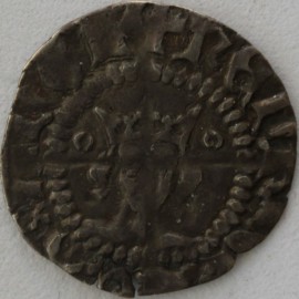 HENRY V 1413  -1422 HENRY V  HALFPENCE CLASS C LONDON BROKEN ANNULETS BY CROWN  GVF