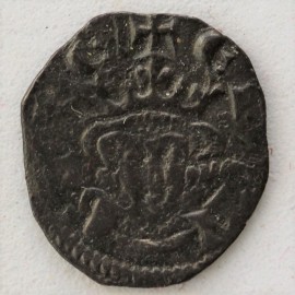 EDWARD I 1272 -1307 EDWARD I FARTHING. Long cross type.  Crude wide crown. LONDON  GF