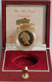 SOVEREIGNS 1988  Elizabeth II PROOF SCARCE MAKLOUF FDC