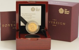 SOVEREIGNS 2017  Elizabeth II STRUCK 1 JULY 2017 PLAIN EDGE - ONLY 1817 ISSUED ROYAL MINT BOX & COA BU