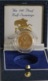 HALF SOVEREIGNS 1987  Elizabeth II PROOF FDC