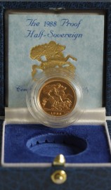 HALF SOVEREIGNS 1988  Elizabeth II PROOF FDC