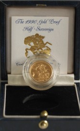 HALF SOVEREIGNS 1990  Elizabeth II PROOF FDC