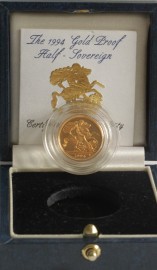 HALF SOVEREIGNS 1994  Elizabeth II PROOF FDC