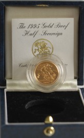 HALF SOVEREIGNS 1995  Elizabeth II PROOF FDC