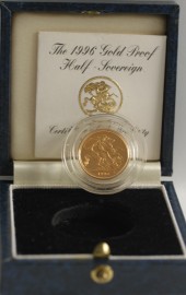 HALF SOVEREIGNS 1996  Elizabeth II PROOF FDC