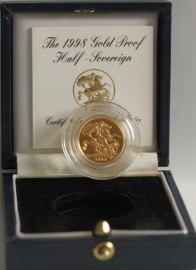 HALF SOVEREIGNS 1998  Elizabeth II PROOF FDC