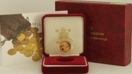 HALF SOVEREIGNS 2000  Elizabeth II MILLENNIUM PROOF FDC