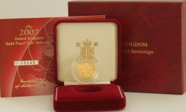 HALF SOVEREIGNS 2003  Elizabeth II PROOF FDC