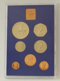 ENGLISH PROOF SETS 1977  Elizabeth II 1/2 P TO 50P (7 Coins) 193,800 FDC*