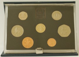 ENGLISH PROOF SETS 1987  Elizabeth II 1P TO ONE POUND (7 Coins) 125,000 FDC