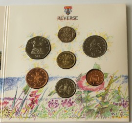 ROYAL MINT - UNCIRCULATED SETS 1989  Elizabeth II ONE POUND TO 1P (7 Coins) scarce BU