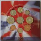 ROYAL MINT - UNCIRCULATED SETS 2001  Elizabeth II TWO POUND TO 1P (9 Coins) INCLUDES TWO NEW TWO POUNDS BU