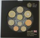 ROYAL MINT - UNCIRCULATED SETS 2008  Elizabeth II 1P TO TWO POUND (9 Coins) INCLUDES TWO NEW TWO POUNDS BU