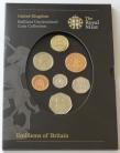 ROYAL MINT - UNCIRCULATED SETS 2008  ELIZABETH II EMBLEMS OF BRITAIN 1P TO TWO POUND (7 COINS) BU