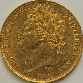 SOVEREIGNS 1821  GEORGE IV GEORGE IV LAUREATE HEAD GEF