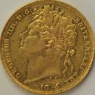 SOVEREIGNS 1825  GEORGE IV GEORGE IV LAUREATE HEAD RARE NEF