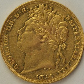 SOVEREIGNS 1825  GEORGE IV GEORGE IV LAUREATE HEAD RARE NEF