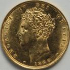 SOVEREIGNS 1826  GEORGE IV GEORGE IV BARE HEAD GEF/NUNC