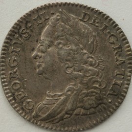 SIXPENCES 1758  GEORGE II 8 OVER 7 NUNC.T.