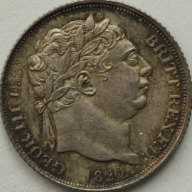 SIXPENCES 1820  GEORGE III  GEF