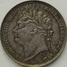 SIXPENCES 1825  GEORGE IV 1ST HEAD 2ND REVERSE NUNC