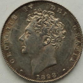 SIXPENCES 1828  GEORGE IV SCARCE GEF