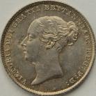 SIXPENCES 1845  VICTORIA SCARCE BU