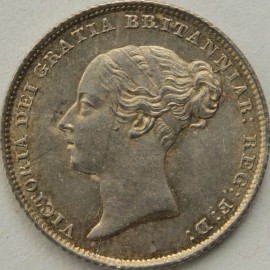 SIXPENCES 1845  VICTORIA SCARCE BU