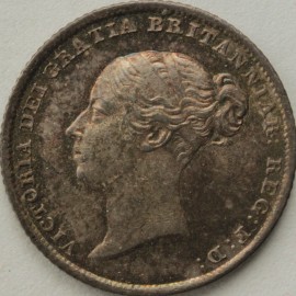 SIXPENCES 1845  VICTORIA SCARCE  UNC.T