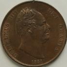 PENNIES 1831  WILLIAM IV NO WW TINY EDGE KNOCK NUNC