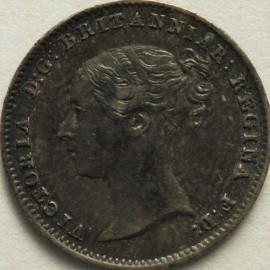 THREEPENCES SILVER 1843  VICTORIA  UNC T