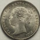 THREEPENCES SILVER 1845  VICTORIA BU