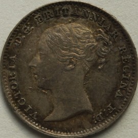 THREEPENCES SILVER 1867  VICTORIA  UNC T