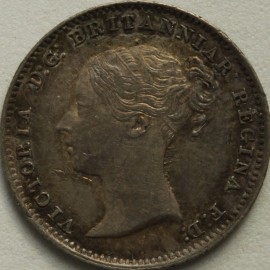 THREEPENCES SILVER 1867  VICTORIA  UNC T