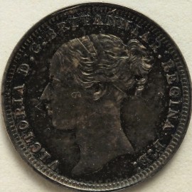 THREEPENCES SILVER 1868  VICTORIA  UNC.T.