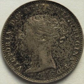 THREEPENCES SILVER 1868  VICTORIA  GEF