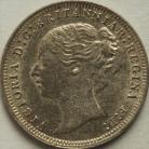 THREEPENCES SILVER 1874  VICTORIA GEF