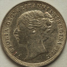 THREEPENCES SILVER 1874  VICTORIA                      GEF