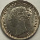 THREEPENCES SILVER 1875  VICTORIA BU