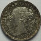 THREEPENCES SILVER 1875  VICTORIA SUPERB TONE UNC